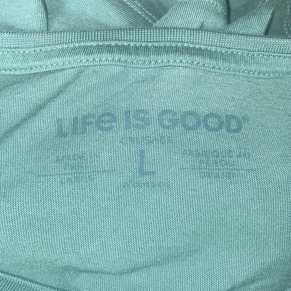 Life is Good Women’s Green Graphic T-Shirt Size Large - Picture 3 of 6